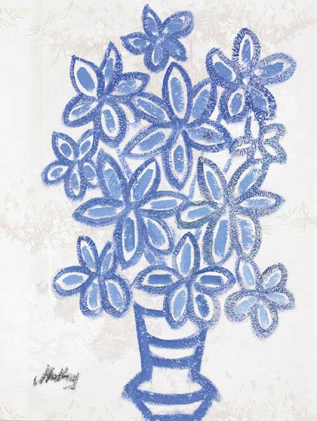 BLUE FLOWERS by Markey Robinson (1918-1999) at Whyte's Auctions