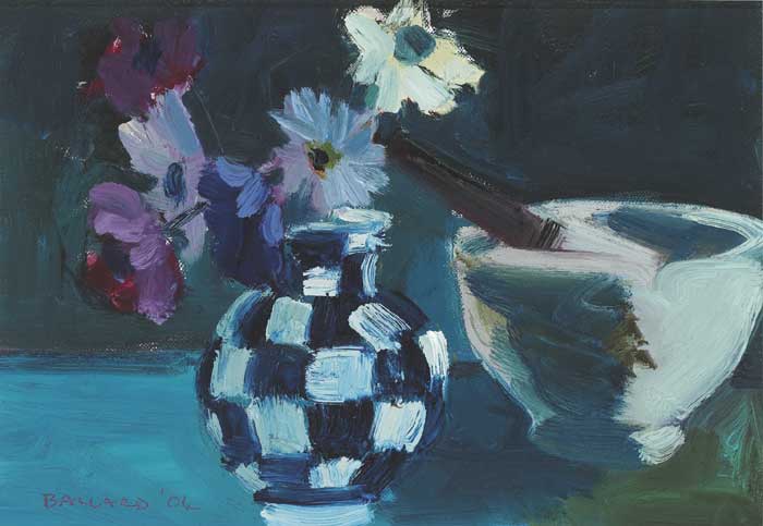 FLOWERS, MORTAR AND PESTLE, 2004 by Brian Ballard RUA (b.1943) at Whyte's Auctions
