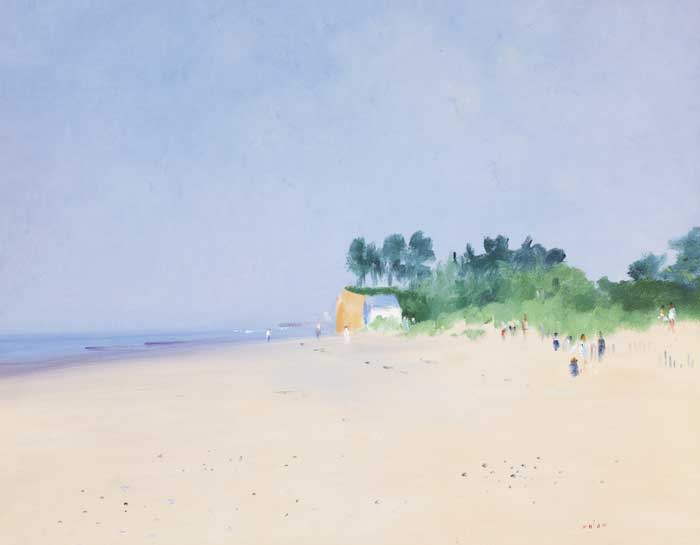 A SUMMER'S DAY ON THE BURROW STRAND by James Nolan RHA PPWCSI (b.1929) at Whyte's Auctions