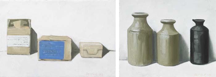 BOTTLES, 2004 and BOXES, 2005 (A PAIR) by Mark Pepper sold for �1,200 at Whyte's Auctions