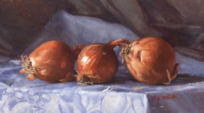 STILL LIFE WITH ONIONS, 1994 by Therese McAllister (b.1951) (b.1951) at Whyte's Auctions