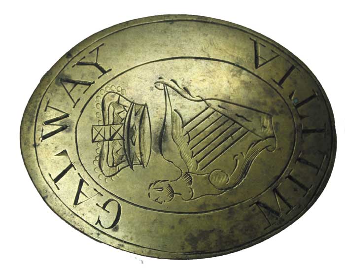 18th Century: Galway Militia shoulder belt plate at Whyte's Auctions