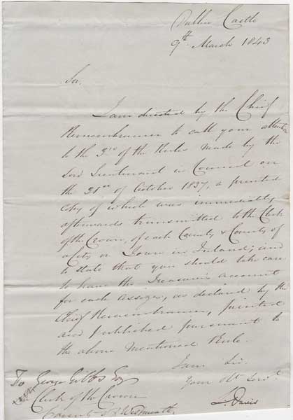 1816-1850: Collection of Irish documents, indentures and manuscripts at Whyte's Auctions