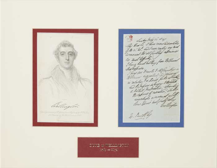 1847 (23 July) Duke of Wellington handwritten and signed letter at Whyte's Auctions