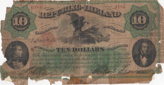 1866 Fenian Bond - Irish Republic Ten Dollars Note at Whyte's Auctions