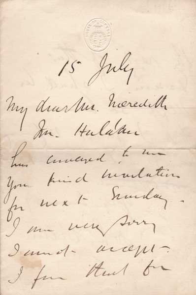 1880-1900: John Dillon MP handwritten and signed letter at Whyte's Auctions