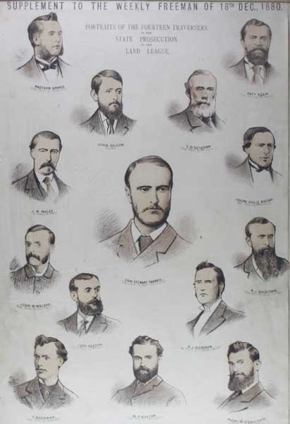 1880: Land League prosecution portraits, Weekly Freeman supplement at Whyte's Auctions
