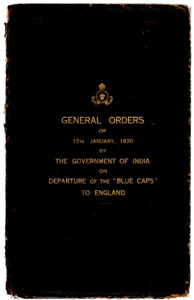 1870: Royal Dublin Fusiliers/Madras Fusiliers departure to England general orders at Whyte's Auctions