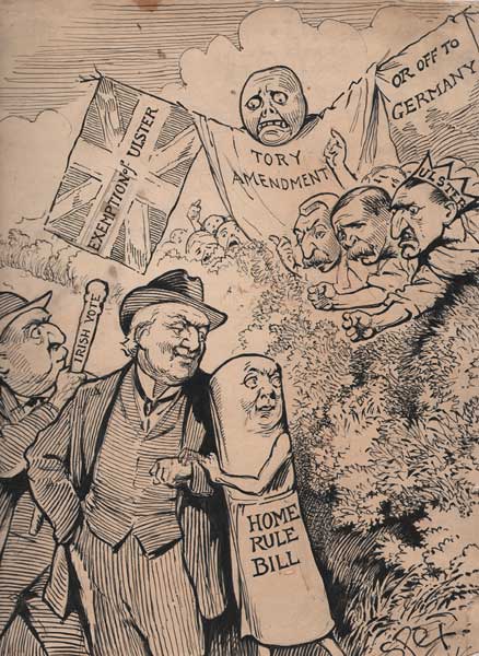 Circa 1912. Spex cartoons on Home Rule - a collection of original drawings at Whyte's Auctions