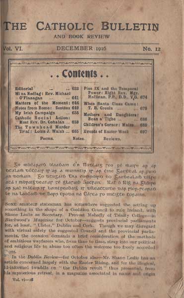 1916-1922: Rising publications including The Catholic Bulletin December 1916 and The Soldier's Story of Easter Week at Whyte's Auctions
