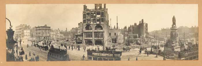 1916 Rising: O'Connell Street damage panorama at Whyte's Auctions