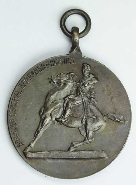 1918: Bernardo O'Higgins monument unveiling memorial medal at Whyte's Auctions