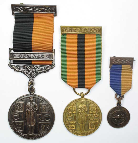 1919-21 War of Independence Service Medal with Comrac bar, 1971 50th Anniversary of the Truce Medal and 1959 Fianna Eireann Jubilee Medal to Myles McGrane at Whyte's Auctions