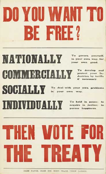 1922: Pro-Treaty Election posters at Whyte's Auctions