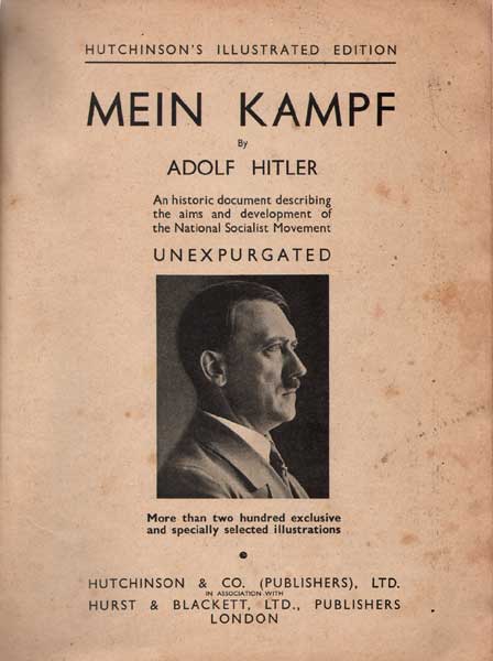 1939: Hitler's Mein Kampf English language edition at Whyte's Auctions