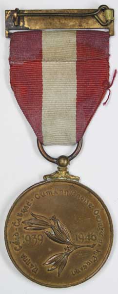 1939-1946: Emergency Service Medal - Ranna Cead-Chabhrach Cumann Croise Deirge na hEireann at Whyte's Auctions