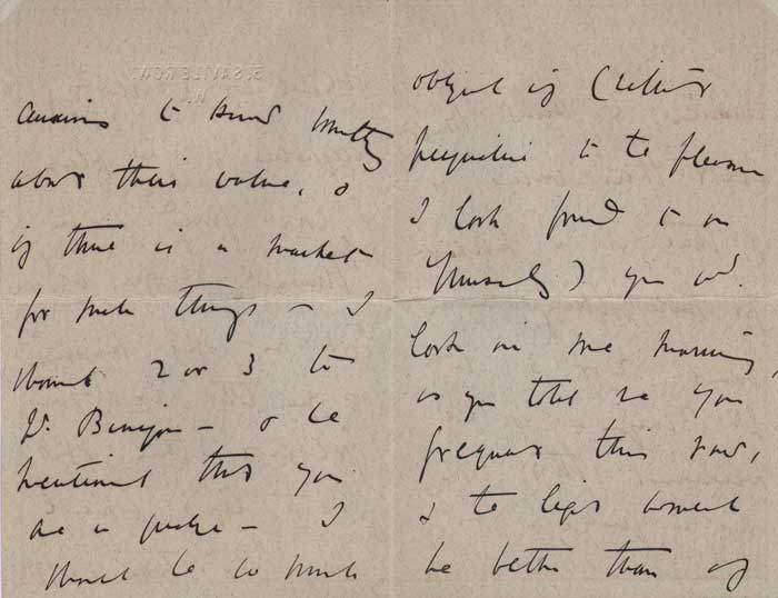 1908: Lady Augusta Gregory handwritten and signed letter at Whyte's Auctions
