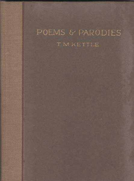 Collection of Irish poetry books including Poems and Parodies by Tom Kettle at Whyte's Auctions