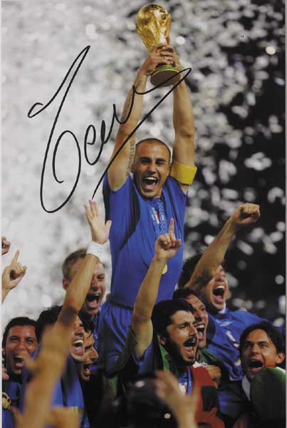 Football. 2006 Fabio Cannavaro World Cup winning captain signed photograph at Whyte's Auctions
