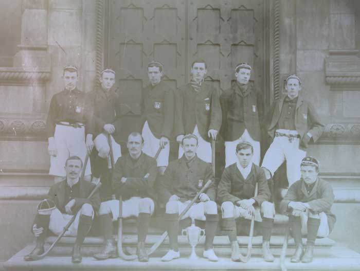 Hockey. 1921 (12 March) Rare England v Ireland programme and 1897 Dublin University Hockey Team photograph. at Whyte's Auctions