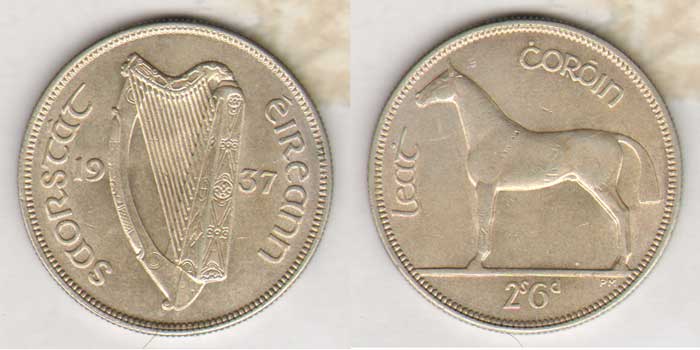 Irish Free State. Halfcrown. 1937 at Whyte's Auctions