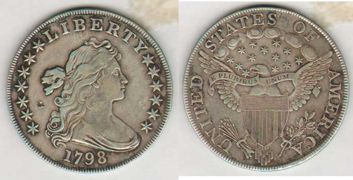 USA. Draped Bust. Silver Dollar. 1798 at Whyte's Auctions