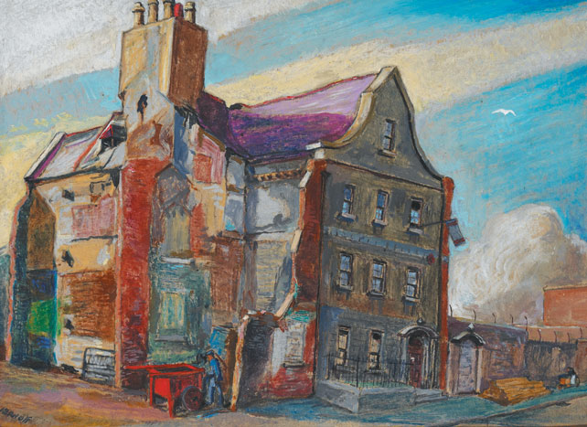 OLD HUGUENOT HOUSE, DIGGS [SIC] ST. OFF REDMOND'S HILL, DUBLIN, c.1952-1957 by Harry Kernoff RHA (1900-1974) RHA (1900-1974) at Whyte's Auctions
