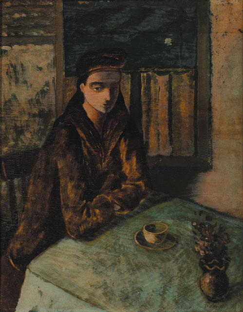GIRL IN CAFE by Daniel O'Neill (1920-1974) (1920-1974) at Whyte's Auctions