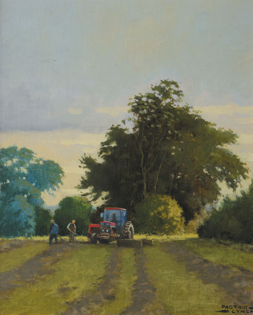 BALING THE HAY, ARDEE, 1994 by Padraig Lynch (b.1936) (b.1936) at Whyte's Auctions