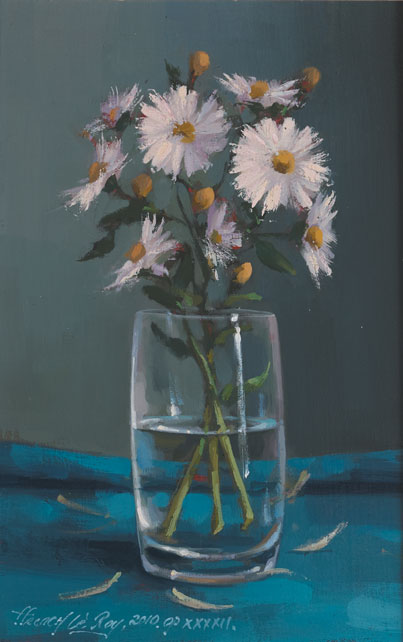 DAISIES IN A GLASS, 2010 by David Ffrench le Roy sold for �600 at Whyte's Auctions