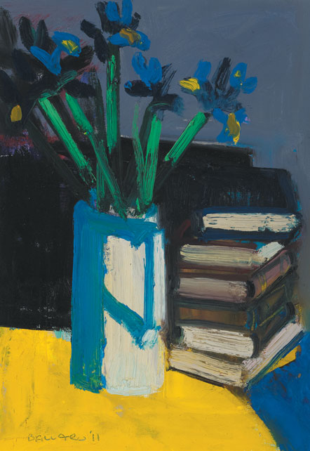 BOOKS AND IRISES, 2011 by Brian Ballard RUA (b.1943) at Whyte's Auctions