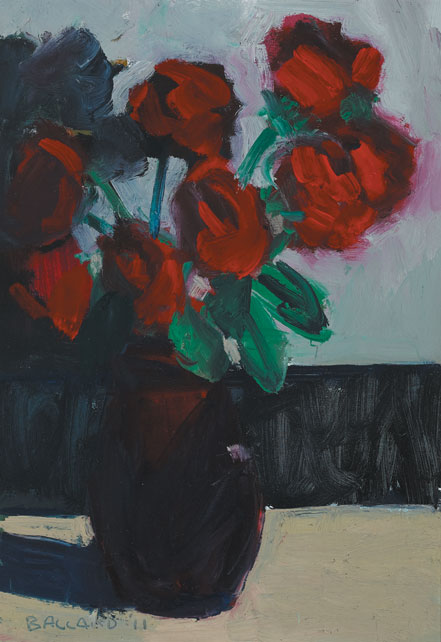 ROSES IN BROWN JUG, 2011 by Brian Ballard RUA (b.1943) at Whyte's Auctions