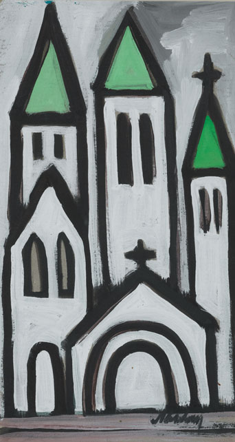 CHURCH BUILDINGS I AND II (A PAIR) by Markey Robinson (1918-1999) (1918-1999) at Whyte's Auctions