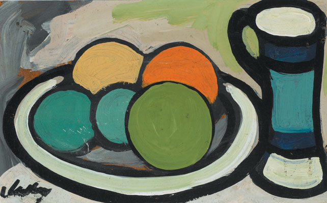 STILL LIFE WITH FRUIT AND MUG by Markey Robinson (1918-1999) (1918-1999) at Whyte's Auctions