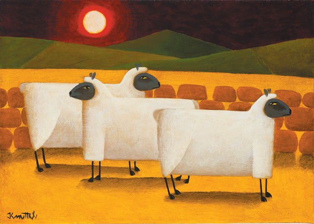 SUNSET SHEEP by Graham Knuttel (b.1954) at Whyte's Auctions