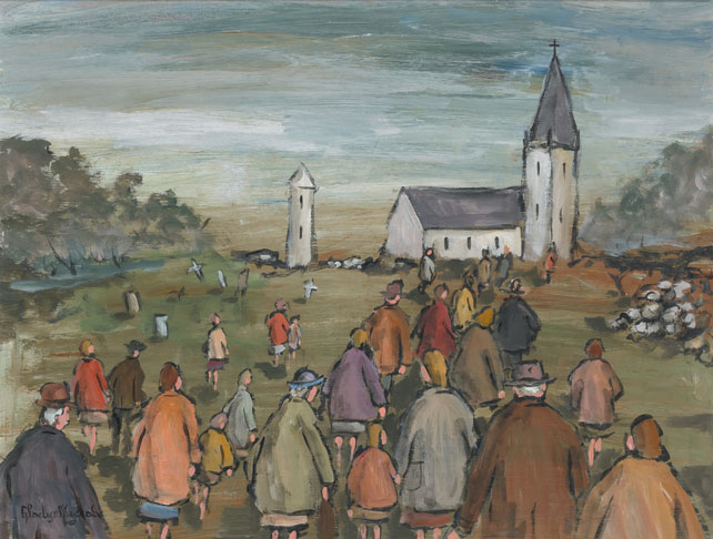 GOING TO CHURCH by Gladys Maccabe MBE HRUA ROI FRSA (1918-2018) at Whyte's Auctions