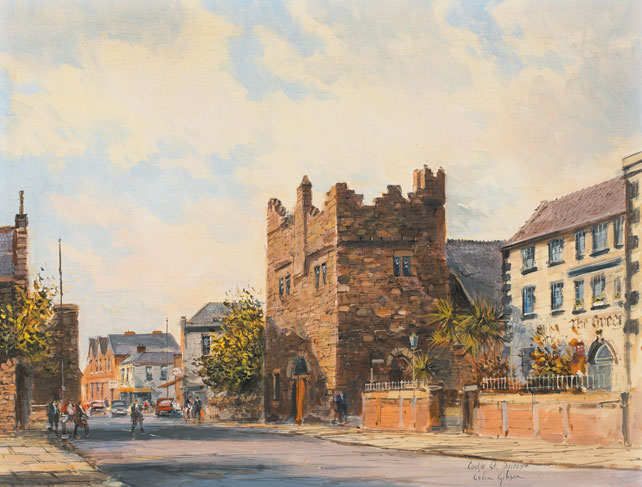 CASTLE STREET, DALKEY, COUNTY DUBLIN by Colin Gibson RUA (b.1948) RUA (b.1948) at Whyte's Auctions