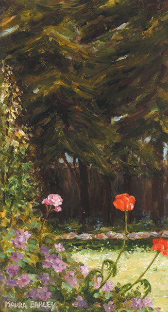SILHOUETTES, CORNER GARDEN by Maura Earley sold for �120 at Whyte's Auctions