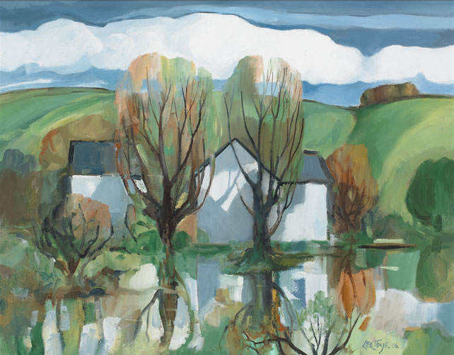 FARM BUILDINGS AND TREES, 2006 by Leo Toye (b.1940) (b.1940) at Whyte's Auctions