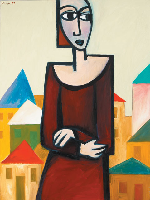 WOMAN AND TOWNSHIP, 1997 by Robert Ryan  at Whyte's Auctions