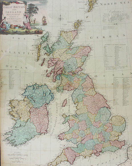 1794: Kitchin's map of Great Britain and Ireland at Whyte's Auctions