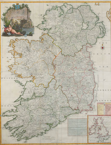 1794: John Rocque map of the Kingdom of Ireland at Whyte's Auctions