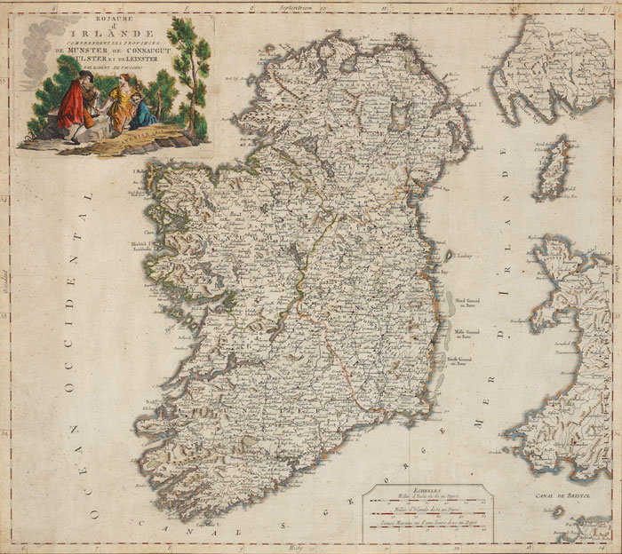 1803: Venetian edition of Robert de Vaugondy Ireland map at Whyte's Auctions
