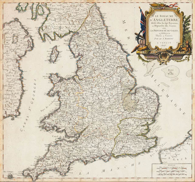 1803: Venetian edition of Robert de Vaugondy British Isles map at Whyte's Auctions