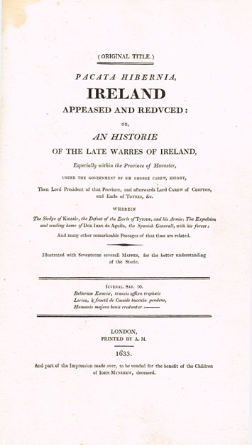 Pacata Hibernia : or, A history of the wars in Ireland during the reign of Queen Elizabeth at Whyte's Auctions