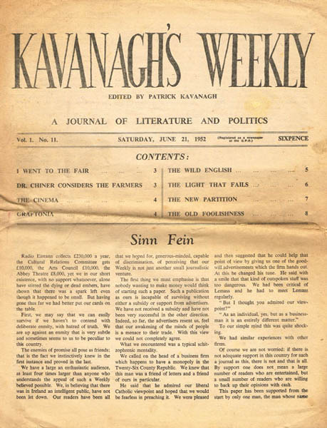 1815-1952: Collection of Irish periodicals and newspapers including Kavanagh's Weekly and The Dubliner at Whyte's Auctions