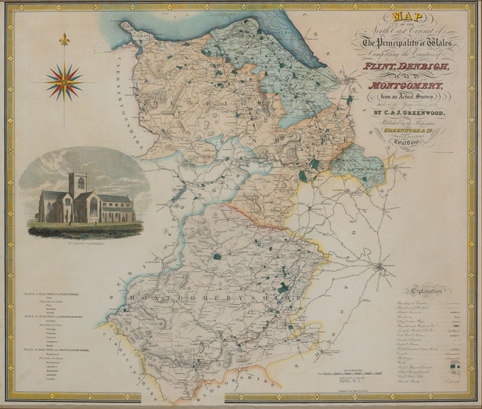 1834: Greenwood maps of the Principality of Wales at Whyte's Auctions