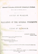 1853-54: Wicklow, Griffith Valuation of Ireland publications at Whyte's Auctions