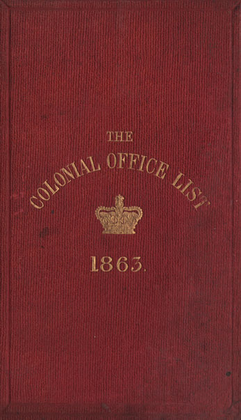 1863-1912: British colonial books collection including Colonial Office Lists at Whyte's Auctions