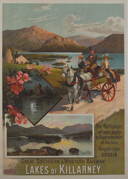 19th Century: Great Southern and Western Railway, Lakes of Killarney poster by F. Hugo d' Alesi at Whyte's Auctions